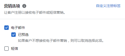 Shopify营销选项设置
