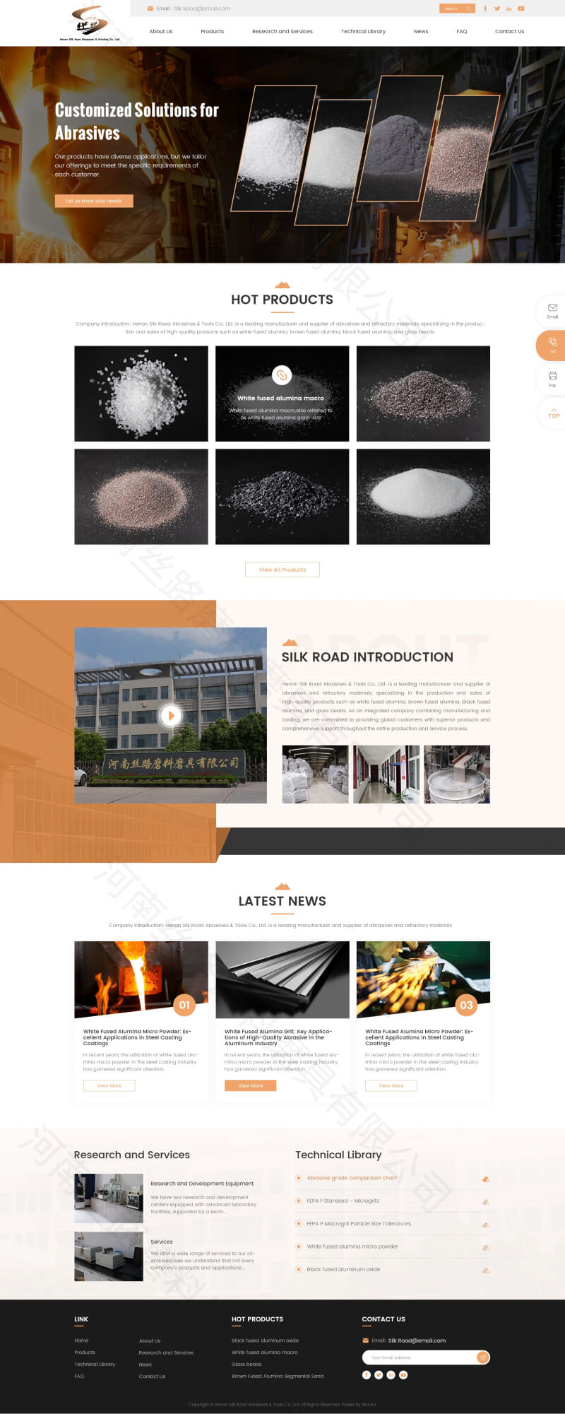易赛诺网站建设案例丝路磨料磨具
